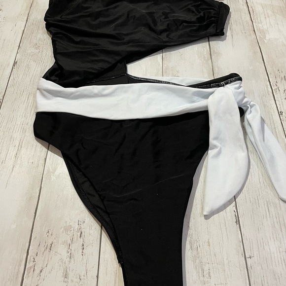 Ramy Brook Gigi Colorblock Side Cutout One Piece Swimsuit Small - Picture 3 of 7